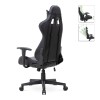 Καρέκλα γραφείου Gaming Art Maison Grovyle από τεχνόδερμα χρώμα μαύρο 67x70x125/135 εκ.