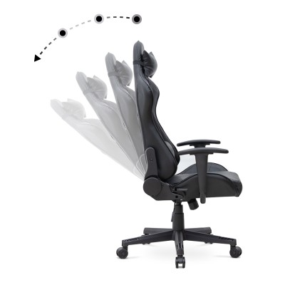 Καρέκλα γραφείου Gaming Art Maison Grovyle από τεχνόδερμα χρώμα μαύρο 67x70x125/135 εκ.