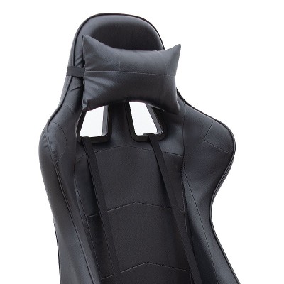 Καρέκλα γραφείου Gaming Art Maison Grovyle από τεχνόδερμα χρώμα μαύρο 67x70x125/135 εκ.