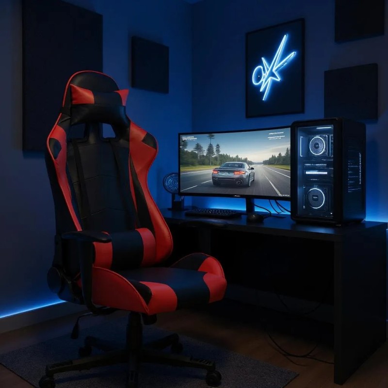 Καρέκλα γραφείου Gaming Art Maison ΘΗΡΑ - Black Red