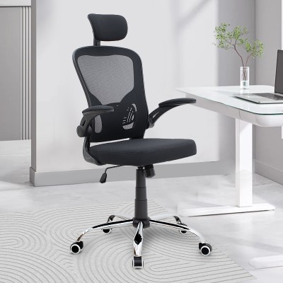 Καρέκλα γραφείου διευθυντική Art Maison Cobra με ύφασμα Mesh χρώμα μαύρο 68x65x119/129εκ.