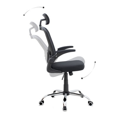 Καρέκλα γραφείου διευθυντική Art Maison Cobra με ύφασμα Mesh χρώμα μαύρο 68x65x119/129εκ.