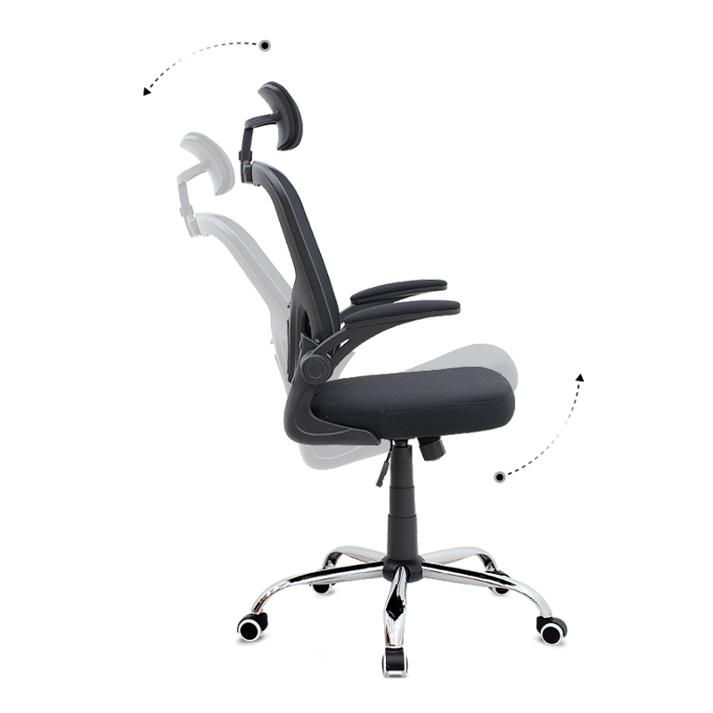 Καρέκλα γραφείου διευθυντική Art Maison Cobra με ύφασμα Mesh χρώμα μαύρο 68x65x119/129εκ.