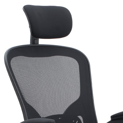 Καρέκλα γραφείου διευθυντική Art Maison Cobra με ύφασμα Mesh χρώμα μαύρο 68x65x119/129εκ.