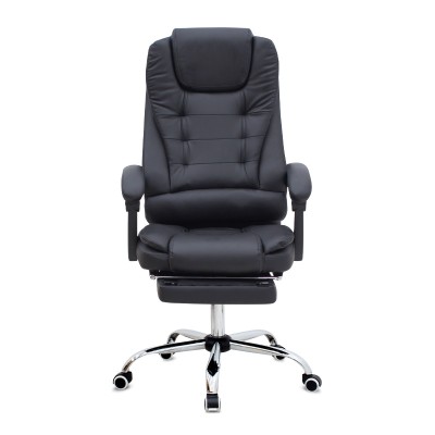 Καρέκλα γραφείου διευθυντική Art Maison Eiko με υποπόδιο από τεχνόδερμα χρώμα μαύρο 65x65x117/127εκ.