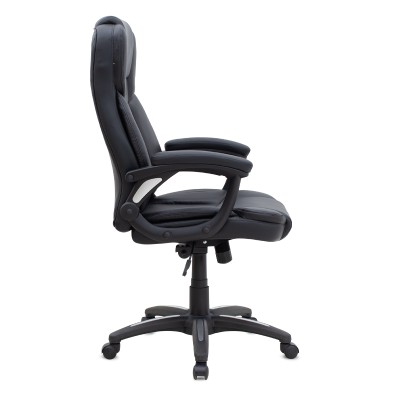 Καρέκλα γραφείου διευθυντική Art Maison Izumi από τεχνόδερμα χρώμα μαύρο 67x65x112/122εκ.