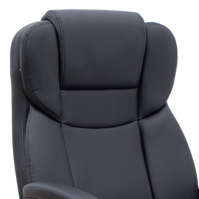 Καρέκλα γραφείου διευθυντική Art Maison Izumi από τεχνόδερμα χρώμα μαύρο 67x65x112/122εκ.