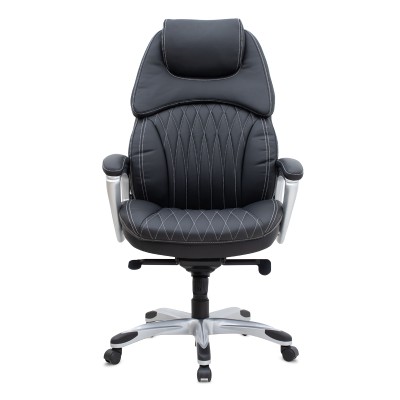 Καρέκλα γραφείου διευθυντική Art Maison Keiko από τεχνόδερμα χρώμα μαύρο 72x70x120/125εκ.