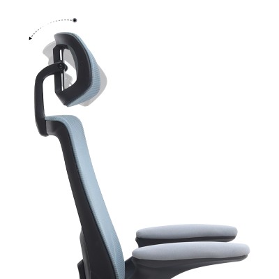 Καρέκλα γραφείου διευθυντική Art Maison Jozu με ύφασμα Mesh χρώμα γκρι 63,5x62x117/127εκ.