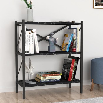 Βιβλιοθήκη Art Maison ΜΥΚΟΝΟΣ - Black (66x34x85εκ.)