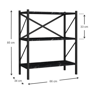 Βιβλιοθήκη Art Maison ΜΥΚΟΝΟΣ - Black (66x34x85εκ.) Βιβλιοθήκη Art Maison ΜΥΚΟΝΟΣ - Black (66x34x85εκ.)