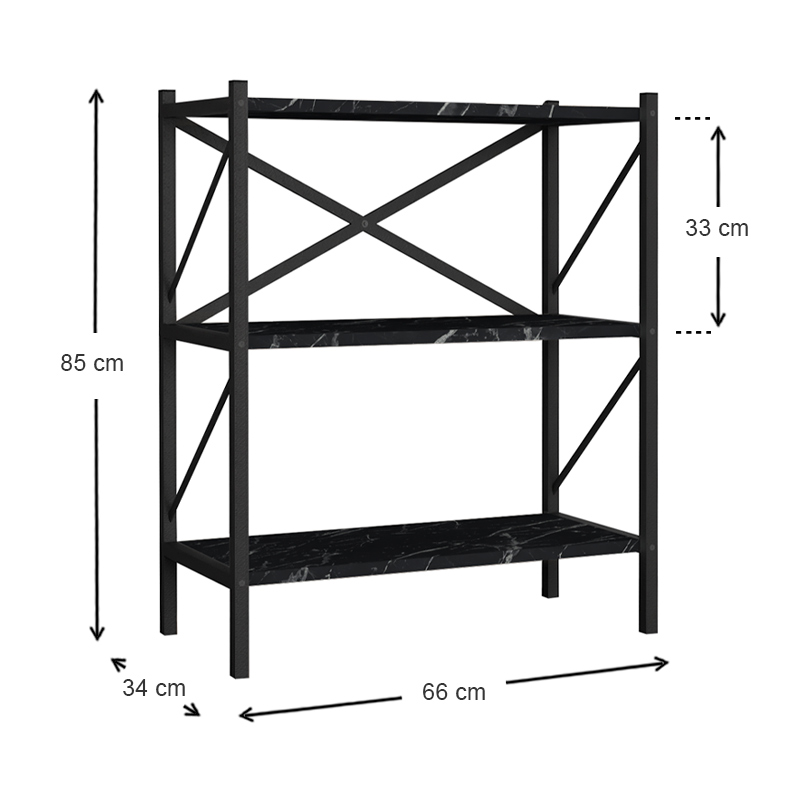Βιβλιοθήκη Art Maison ΜΥΚΟΝΟΣ - Black (66x34x85εκ.) Βιβλιοθήκη Art Maison ΜΥΚΟΝΟΣ - Black (66x34x85εκ.)