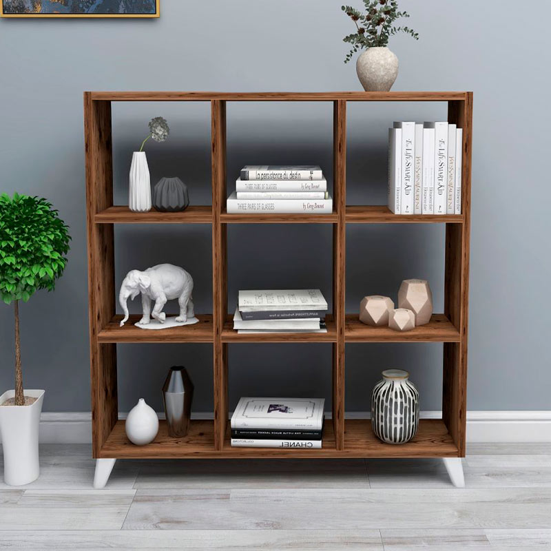 Βιβλιοθήκη Art Maison Νάξος - Walnut (88,2x20x88,2εκ.) Βιβλιοθήκη Art Maison Νάξος - Walnut (88,2x20x88,2εκ.)
