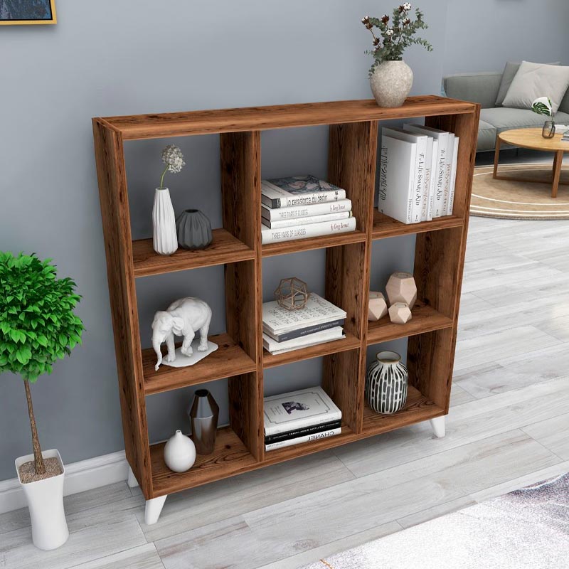 Βιβλιοθήκη Art Maison Νάξος - Walnut (88,2x20x88,2εκ.) Βιβλιοθήκη Art Maison Νάξος - Walnut (88,2x20x88,2εκ.)