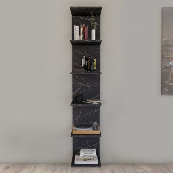 Βιβλιοθήκη Art Maison Γυάρος - Black (34,5x30x180εκ.)