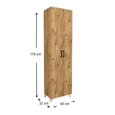 Ντουλάπα Παπουτσοθήκη Art Maison ΛΕΒΙΘΑ - Pine Oak (49x32x178εκ.) Ντουλάπα Παπουτσοθήκη Art Maison ΛΕΒΙΘΑ - Pine Oak (49x32x178εκ.)