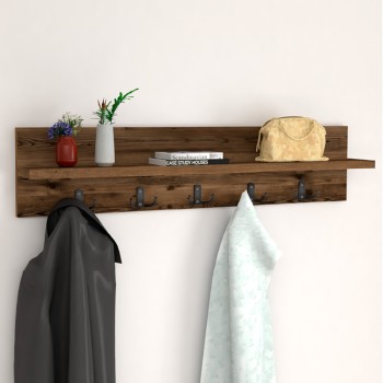 Κρεμάστρα τοίχου Art Maison Juelsminde -  Walnut (80x11x18εκ.)
