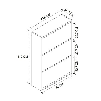 Παπουτσοθήκη Art Maison ΔΙΑΠΟΡΟΣ - Natural (73,6x24x110εκ.)