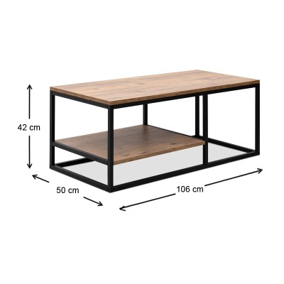 Τραπεζάκι Σαλονιού Art Maison Αμυγδαλόλακκος - Pine Oak (106x50x42εκ.)
