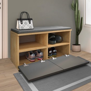 Παπουτσοθήκη Art Maison ΘΗΡΑΣΙΑ - Natural (80x35x42εκ.)