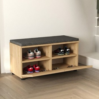 Παπουτσοθήκη Art Maison ΘΗΡΑΣΙΑ 8 ζευγών χρώμα sapphire oak 80x35x42εκ.