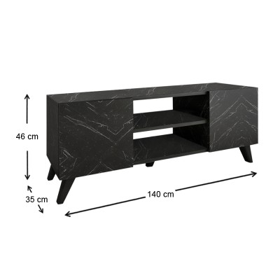 Έπιπλο τηλεόρασης Art Maison Σίκινος - Black (140x35x46εκ.) Έπιπλο τηλεόρασης Art Maison Σίκινος - Black (140x35x46εκ.)