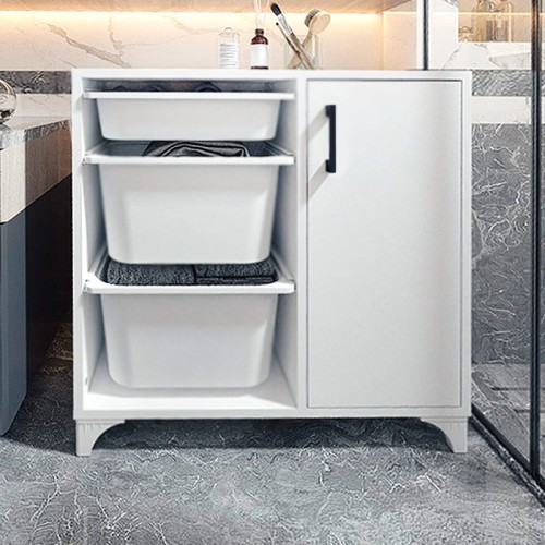 Ντουλάπι κουζίνας/μπάνιου με 3 καλάθια Art Maison Δρυονήσι - White (77,2x30x77,3εκ.)