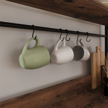 Έπιπλο κουζίνας Art Maison Καστελλόριζο - Walnut Black (81,6x37,5x169,1εκ.)