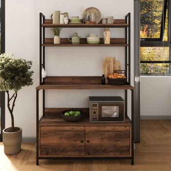 Έπιπλο κουζίνας Art Maison Καστελλόριζο - Walnut Black (101x36x160εκ.)