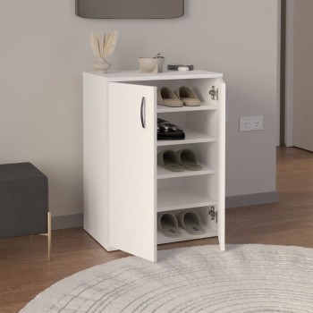 Παπουτσοθήκη - Ντουλάπι Art Maison Veluza χρώμα λευκό 60x38x81,4εκ.