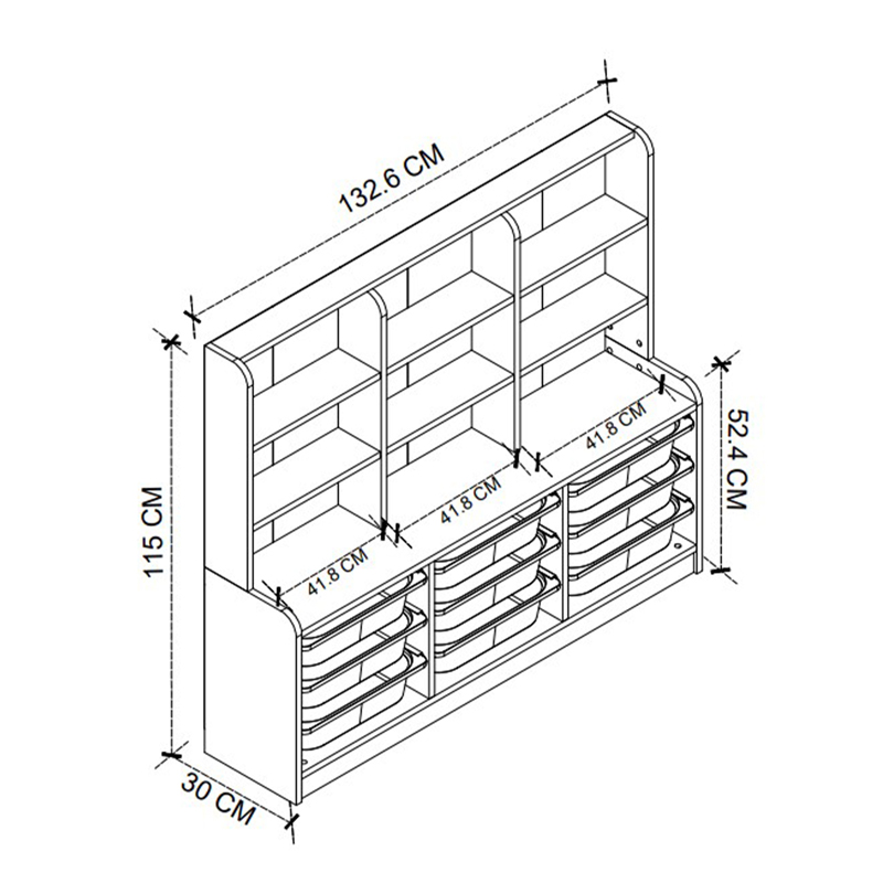 Βιβλιοθήκη Art Maison Mudbray με 9 συρτάρια χρώμα λευκό 132,6x30x115εκ. Βιβλιοθήκη Art Maison Mudbray με 9 συρτάρια χρώμα λευκό 132,6x30x115εκ.