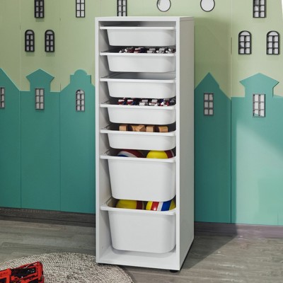 Συρταριέρα κουζίνας - μπάνιου Art Maison Antonio με 7 συρτάρια χρώμα λευκό 45,4x30x125εκ.