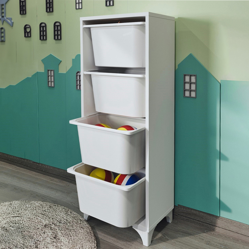 Συρταριέρα κουζίνας - μπάνιου Art Maison Aramaki με 4 συρτάρια χρώμα λευκό 45,3x29,7x116,3εκ.