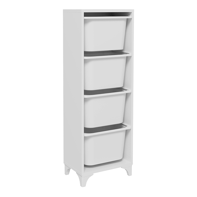 Συρταριέρα κουζίνας - μπάνιου Art Maison Aramaki με 4 συρτάρια χρώμα λευκό 45,3x29,7x116,3εκ.