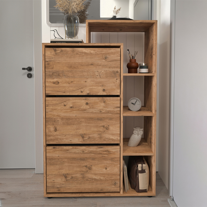 Παπουτσοθήκη Art Maison Uxie χρώμα pine oak 90x32x143εκ. Παπουτσοθήκη Art Maison Uxie χρώμα pine oak 90x32x143εκ.