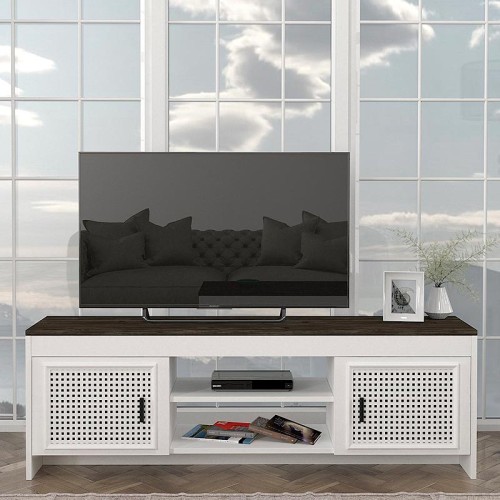 Έπιπλο τηλεόρασης Art Maison Οφειδούσσα - White Black Rebab (150x35x49εκ.)
