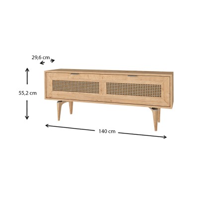 Έπιπλο τηλεόρασης Art Maison ΡΗΝΕΙΑ - Oak (140x30x55εκ.) Έπιπλο τηλεόρασης Art Maison ΡΗΝΕΙΑ - Oak (140x30x55εκ.)