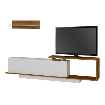 Έπιπλο τηλεόρασης Art Maison Νικουριά - White Walnut (180x29,6x45εκ.)