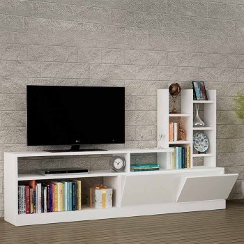 Σύνθεση τηλεόρασης Art Maison Ξηροκάμπος - White (165x25x91,3εκ.)