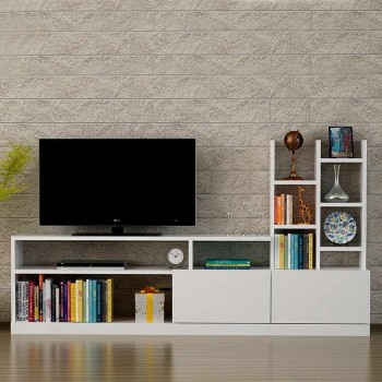 Σύνθεση τηλεόρασης Art Maison Ξηροκάμπος - White (165x25x91,3εκ.)