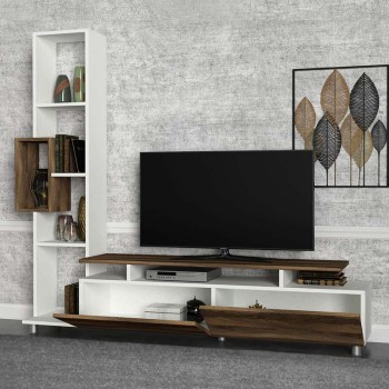 Σύνθεση τηλεόρασης Art Maison Αιγιάλη - White Walnut (160x29,5x160εκ)