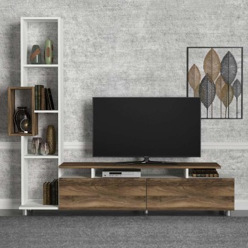 Σύνθεση τηλεόρασης Art Maison Αιγιάλη - White Walnut (160x29,5x160εκ)