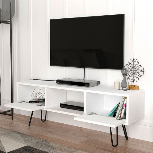 Έπιπλο τηλεόρασης Art Maison ΟΡΝΟΣ - White (120x29,5x43εκ.)