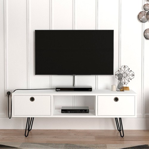 Έπιπλο τηλεόρασης Art Maison ΟΡΝΟΣ - White (120x29,5x43εκ.)
