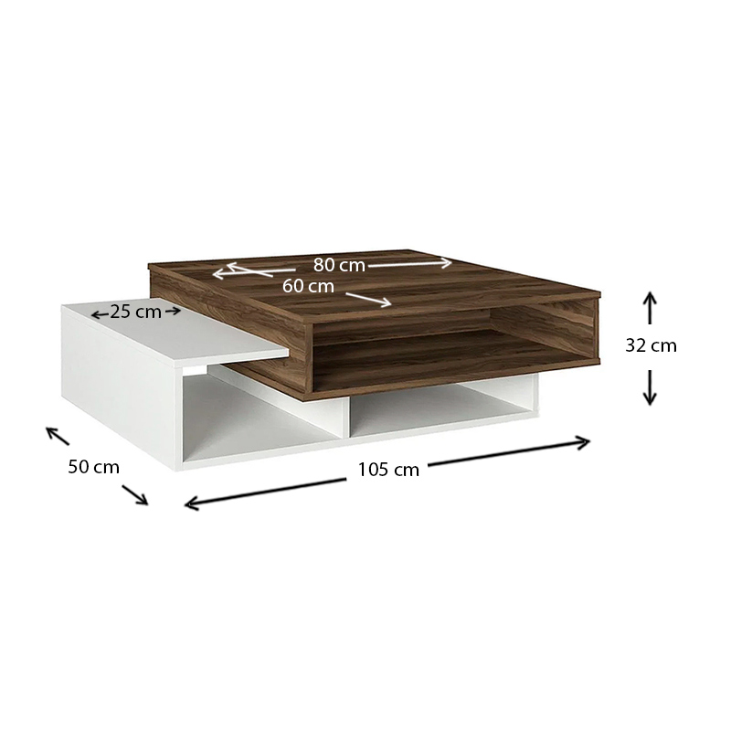 Τραπεζάκι Σαλονιού Art Maison Ετιά - White Walnut (105x60x32εκ) Τραπεζάκι Σαλονιού Art Maison Ετιά - White Walnut (105x60x32εκ)