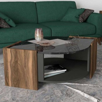 Τραπεζάκι Σαλονιού Art Maison Αργυρό - Black Walnut (75x75x40εκ.)