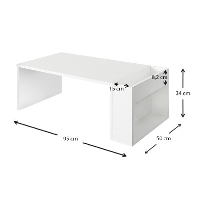 Τραπεζάκι σαλονιού Art Maison Μεσσάδα - White (95x50x34εκ.)