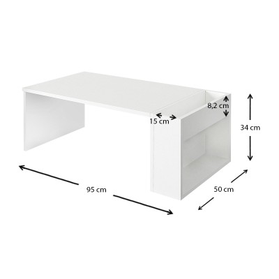 Τραπεζάκι σαλονιού Art Maison Μεσσάδα - White (95x50x34εκ.)