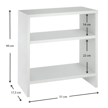 Βοηθητικό τραπεζάκι Art Maison Καλόλιμνος - White (51x17,5x49εκ.)