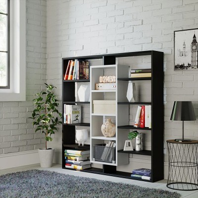 Βιβλιοθήκη Art Maison Μερσίνια - Black White (125x22x135,7εκ.) Βιβλιοθήκη Art Maison Μερσίνια - Black White (125x22x135,7εκ.)